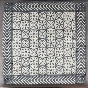 Grey and Off White/Cream Geometric Pillow Cover